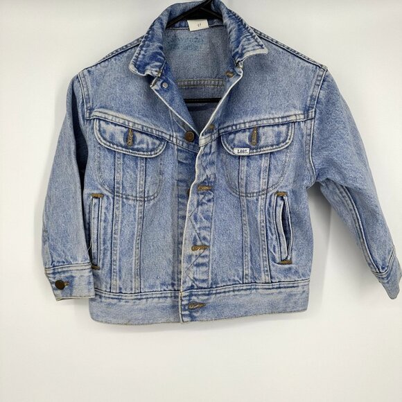 Lee Vintage‎ 90's Denim Jacket White Label Youth Size Small - Picture 1 of 8